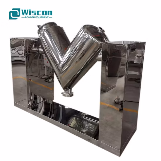 Powdered or Granulated Plastic Food V Type Cone Rotary Powder Mixer Blender Mixing Machine